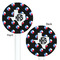 Texas Polka Dots White Plastic 5.5" Stir Stick - Double Sided - Round - Front & Back