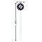 Texas Polka Dots White Plastic 5.5" Stir Stick - Round - Dimensions