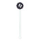 Texas Polka Dots White Plastic 5.5" Stir Stick - Round - Single Stick