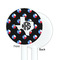 Texas Polka Dots White Plastic 5.5" Stir Stick - Single Sided - Round - Front & Back