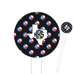 Texas Polka Dots Round Plastic Food Picks (Personalized)