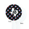 Texas Polka Dots White Plastic 7" Stir Stick - Single Sided - Round - Front & Back