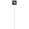 Texas Polka Dots White Plastic Stir Stick - Double Sided - Square - Single Stick