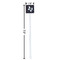 Texas Polka Dots White Plastic Stir Stick - Square - Dimensions