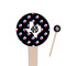 Texas Polka Dots Wooden 4" Food Pick - Round - Closeup