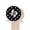 Texas Polka Dots Wooden 4" Food Pick - Round - Single Sided - Front & Back