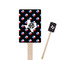 Texas Polka Dots Wooden 6.25" Stir Stick - Rectangular - Closeup