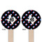 Texas Polka Dots Wooden 6" Food Pick - Round - Double Sided - Front & Back