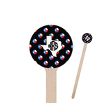 Texas Polka Dots 6" Round Wooden Stir Sticks - Single Sided (Personalized)