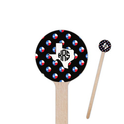 Texas Polka Dots 7.5" Round Wooden Stir Sticks - Double Sided (Personalized)