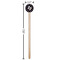 Texas Polka Dots Wooden 7.5" Stir Stick - Round - Dimensions