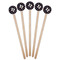 Texas Polka Dots Wooden 7.5" Stir Stick - Round - Fan View