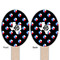 Texas Polka Dots Wooden Food Pick - Oval - Double Sided - Front & Back