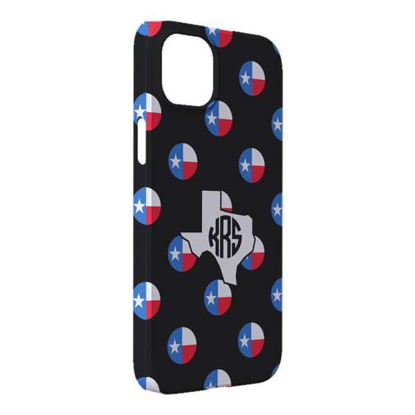 Custom Texas Polka Dots iPhone Case - Plastic - iPhone 14 Plus (Personalized)