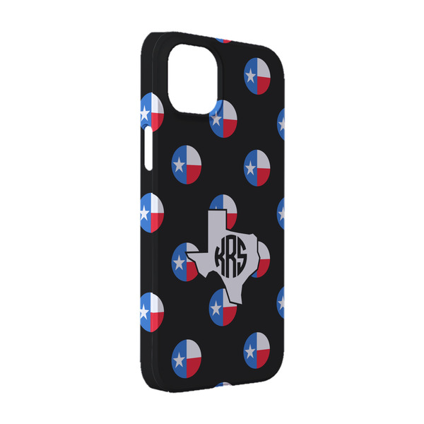 Custom Texas Polka Dots iPhone Case - Plastic - iPhone 14 Pro (Personalized)