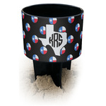 Texas Polka Dots Black Beach Spiker Drink Holder (Personalized)