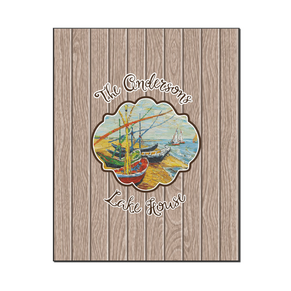 Custom Lake House Wood Print - 16x20 (Personalized)