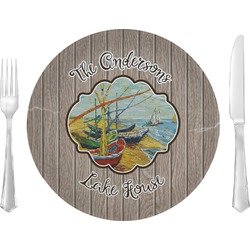 Lake House Glass Lunch / Dinner Plate 10" (Personalized)
