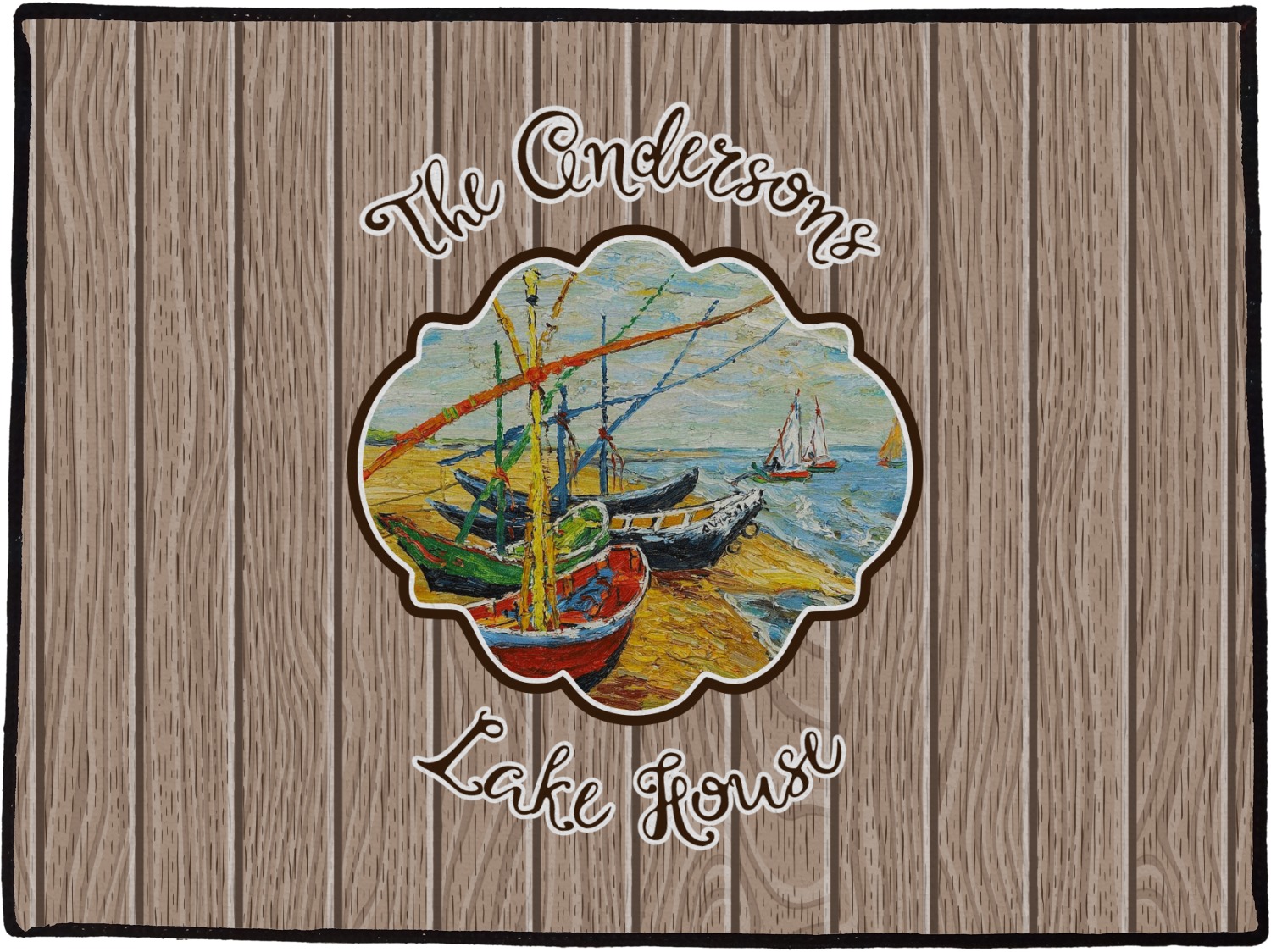 Lake House Door Mat Personalized