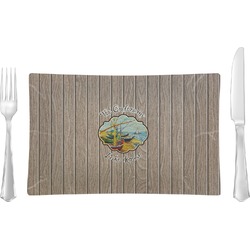 Lake House Rectangular Glass Lunch / Dinner Plate - Single or Set (Personalized)
