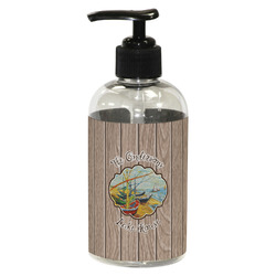 Lake House Plastic Soap / Lotion Dispenser (8 oz - Small - Black) (Personalized)