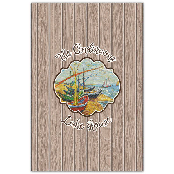 Custom Lake House Wood Print - 20x30 (Personalized)