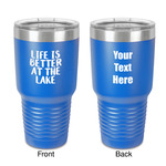 Lake House 30 oz Stainless Steel Tumbler - Royal Blue - Double-Sided (Personalized)