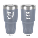 Lake House 30 oz Stainless Steel Tumbler - Grey - Double-Sided (Personalized)