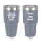 Lake House 30 oz Stainless Steel Ringneck Tumbler - Grey - Double Sided - Front & Back