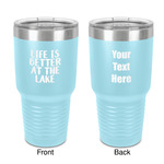 Lake House 30 oz Stainless Steel Tumbler - Teal - Double-Sided (Personalized)