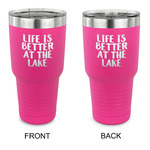 Lake House 30 oz Stainless Steel Tumbler - Pink - Double Sided (Personalized)