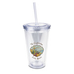 Lake House 16oz Double Wall Acrylic Tumbler with Lid & Straw - Full Print (Personalized)