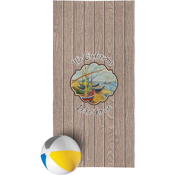 Custom Lake House Beach Towel (Personalized)