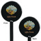 Lake House Black Plastic 5.5" Stir Stick - Double Sided - Round - Front & Back