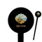 Lake House Black Plastic 6" Food Pick - Round - Closeup