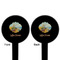 Lake House Black Plastic 6" Food Pick - Round - Double Sided - Front & Back