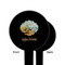 Lake House Black Plastic 6" Food Pick - Round - Single Sided - Front & Back