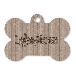 Lake House Bone Shaped Dog ID Tag - Large (Personalized)