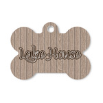 Lake House Bone Shaped Dog ID Tag - Small (Personalized)