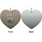 Lake House Ceramic Flat Ornament - Heart Front & Back (APPROVAL)