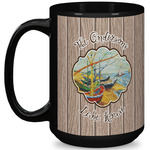 Lake House 15 Oz Coffee Mug - Black (Personalized)