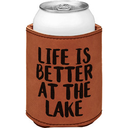 Lake House Leatherette Can Sleeve - Double Sided (Personalized)