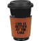 Lake House Cognac Leatherette Mug Sleeve - Front