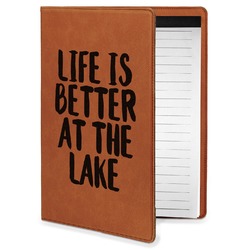 Lake House Leatherette Portfolio with Notepad - Small - Single Sided (Personalized)