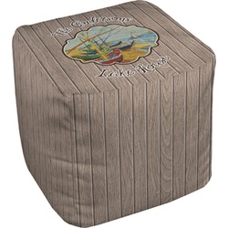 Lake House Cube Pouf Ottoman - 18" (Personalized)