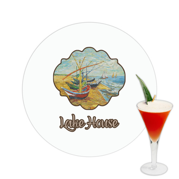 Custom Lake House Printed Drink Topper -  2.5" (Personalized)