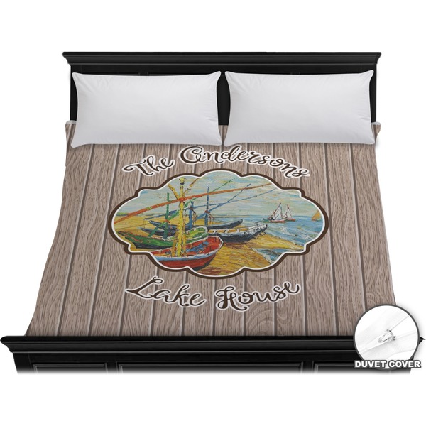 Custom Lake House Duvet Cover - King (Personalized)