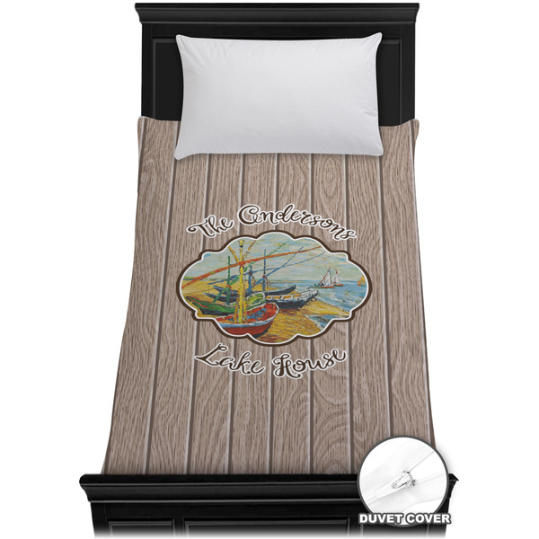 Custom Lake House Duvet Cover - Twin XL (Personalized)