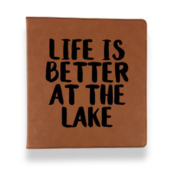 Lake House Leather Binder - 1" - Rawhide (Personalized)