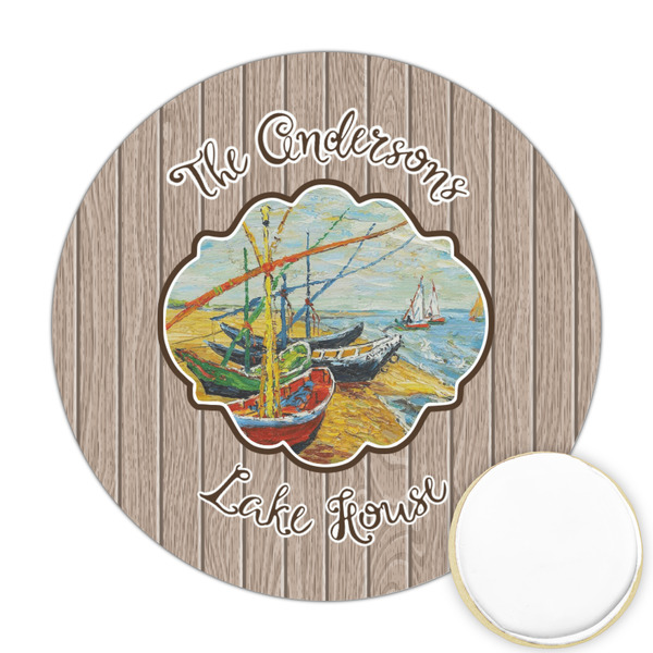 Custom Lake House Printed Cookie Topper - 2.5" (Personalized)